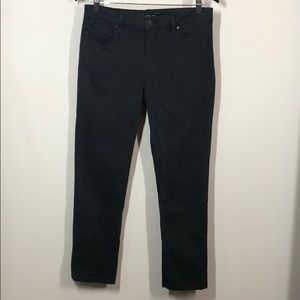 Calvin Klein High‑Waist Black Jeans – Slim Straight Denim | Size 8